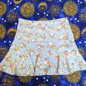 Shein floral mini skirt